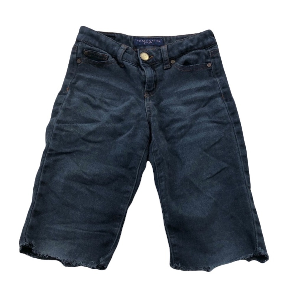 Celebrity Pink Girls Cut Off Jean Shorts Dark Wash